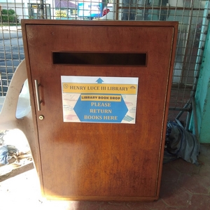 Library book drop box