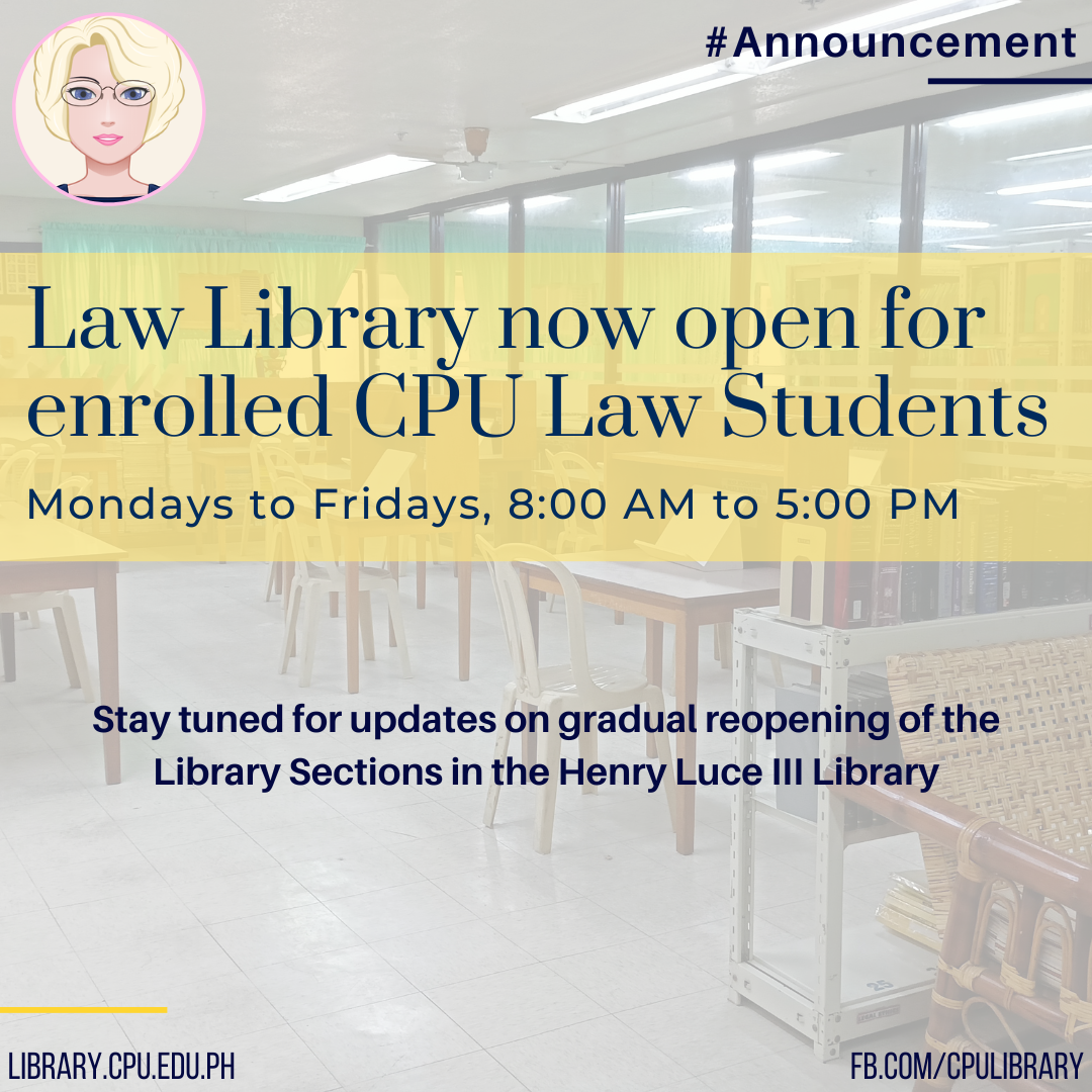Law Library now open for enrolled CPU students