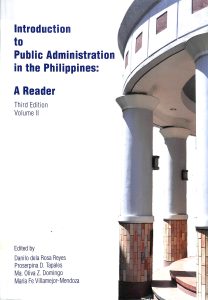 Introduction to public administration in the philippines volume 2