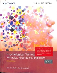 Psychological testing principle, application, and issues